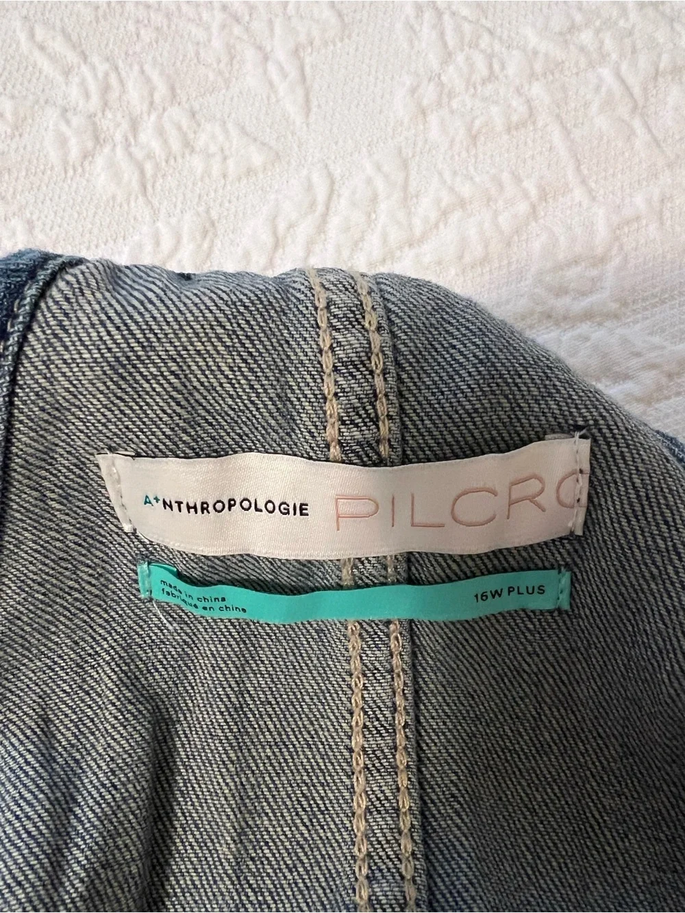 Anthropologie denim overall shorts. Never worn. No tags. Size 16W - Picture 2 of 2